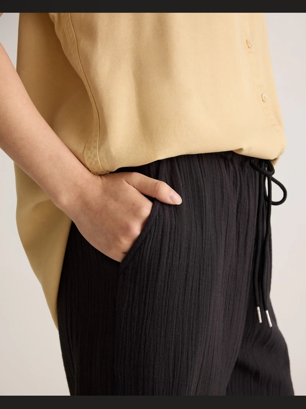 100% Organic Cotton Gauze Straight
Leg Pants - Picture 2 of 4